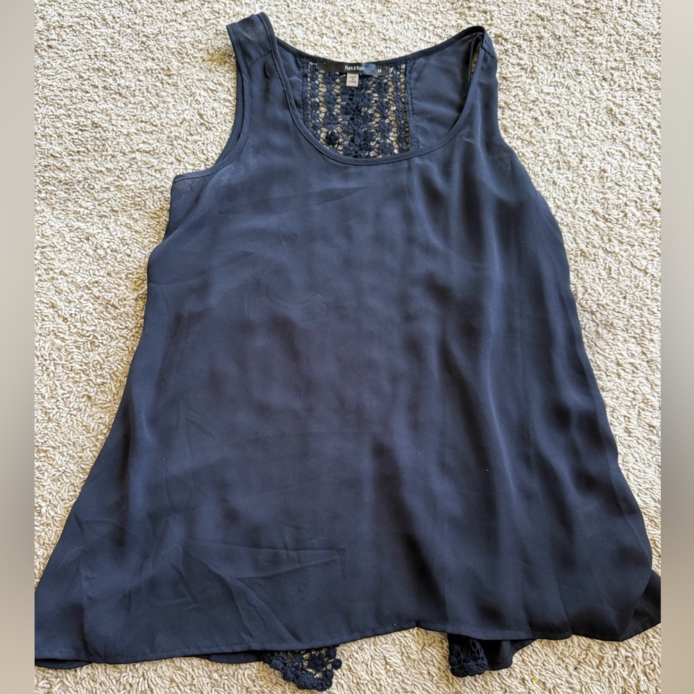 🎀3/$25🎀 Fun 2 Fun Asymmetrical Black Dressy Tank Top